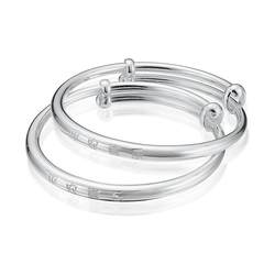 Shunqin Silver House Ping an Xile Baby Sterling Silver Bracelet