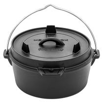 Fire Shepherd cast iron Dutch pot outdoor stew pot camping cooking utensils multifunctional hanging pot thickened cast iron stew pot