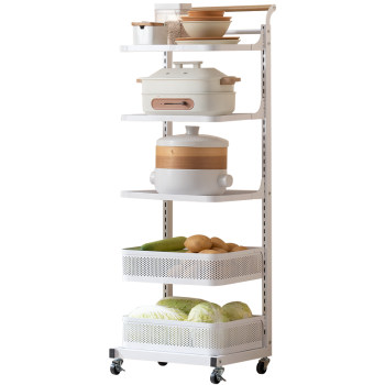 Eleven-dimensional mobile multifunctional kitchen shelf