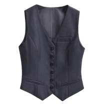 Fashionable ~ Gray suit vest for women 2024 summer new fashion V-neck short style slim waist vest