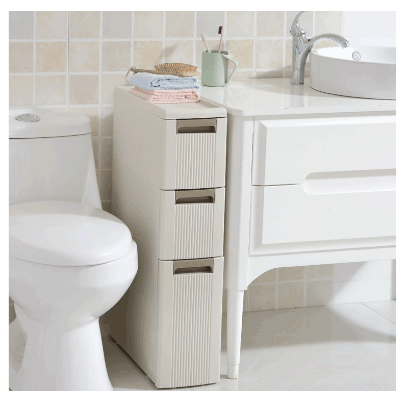 Storage cabinet storage cabinet floor-standing drawer-type plastic narrow joints