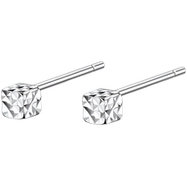 Lukfook Jewelry Small Sugar Cube Platinum Earrings Pt950 Womens Daily Platinum Earrings Priced L04TBPE0012