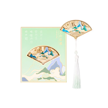 Three-foot carp national fashion stationery folding fan refrigerator magnet museum cultural and creative magnets movable opening and closing museum cultural and creative souvenirs national style exquisite high-end powerful magnets beijing souvenirs birthday gifts