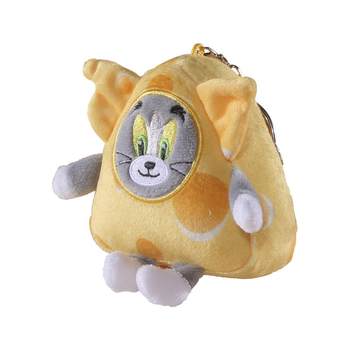 Tom and Jerry New Cheese Plush Pendant Bag Small Pendant Cute Cartoon Toy Doll Keychain Doll