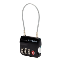 m square steel wire rope lock TSA customs code lock suitcase lock travel pull lever box padlock