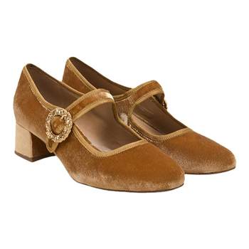 Sam edelman sam edelman thick heel mary zhen qiu suede french small fragrance women's singles shoes ruby