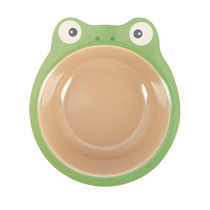 Nuby anti-fall childrens bowl food rice bowl baby snack bowl small frog rice husk bowl tableware Nuby animal color