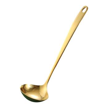 High-quality special thickened stainless steel spoon spoon deepening soup porridge for public hotpot creative golden colander spoon