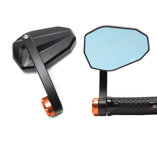 Retro round mirror enhances appearance and wide field of view