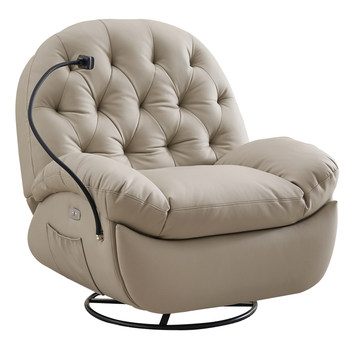 Space sofa cabin lazy casual rocking chair home living room balcony single multi-function electric massage leather recliner