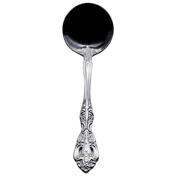 18-10 stainless steel rococo retro relief french dessert spoon ice cream spoon small round spoon