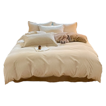 Brushed quilt cover single piece autumn and winter non-pure cotton 100% cotton thickened single quilt cover 150x200x230 single four-piece set 3