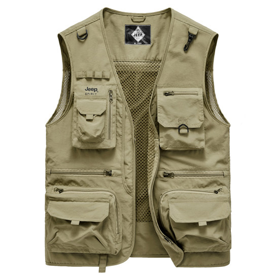 Jeep Vest Herren-Cargoweste mit mehreren Taschen