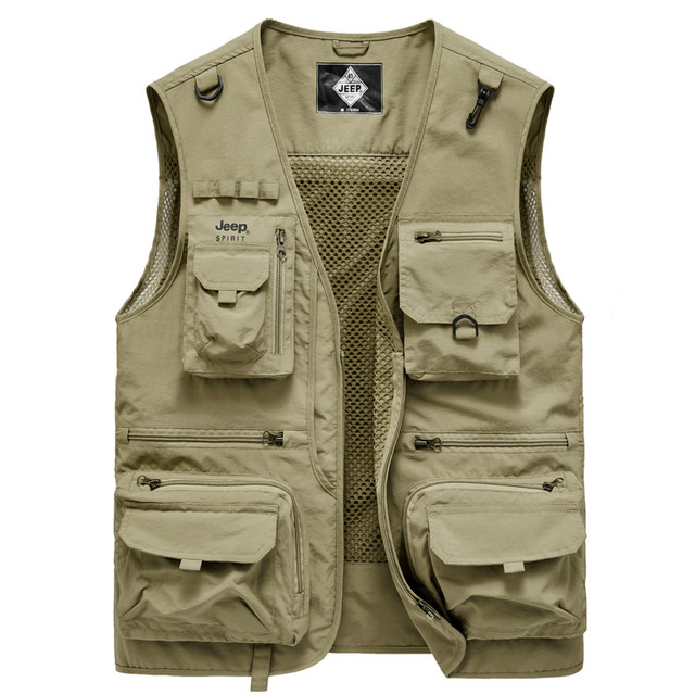 Jeep vest men's multi-pocket work vest