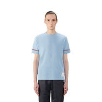 Limited time offer] THOM BROWNE Mens 2024 pure cotton striped short-sleeved T-shirt
