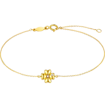 Lukfook Jewelry I Charm Era Four-leaf Clover Diamond Bracelet Womens Fashion 18k Gold Jewelry Pricing cMB0663