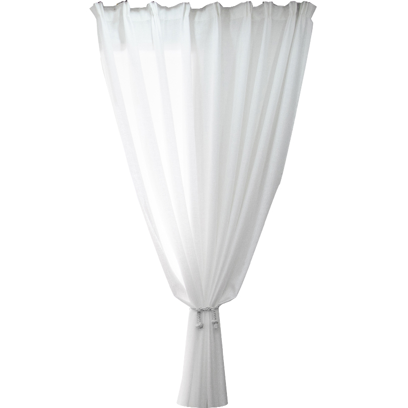 Thickened linen curtains are light-transmitting and opaque with drapey sun protection