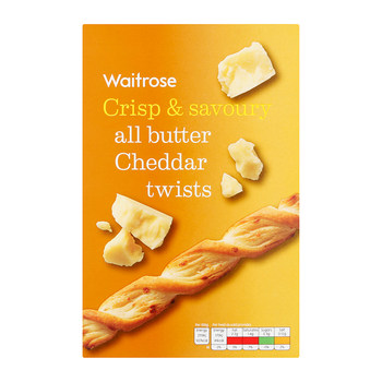 Waitrose imported grilled salted cheese butter cheese twisted crispy roll biscuits cookie snacks