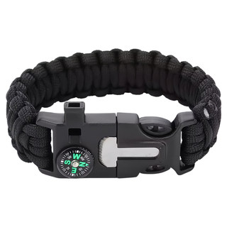 Pulsera de paracord al aire libre brújula pulsera de supervivencia al aire libre
