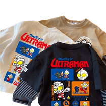 Pure cotton Children T-shirt Long sleeves Ottmann clothes Spring and autumn holidays Two undershirt male and female baby autummy jacket t