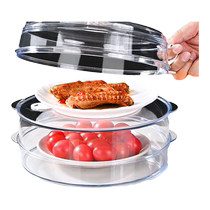 Microwave oven cover heating special splash-proof cover high-temperature steamer steamer food-grade oil-proof cover hot dish artifact