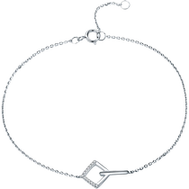 Lukfook Jewelry Simple Geometric Rhombus 18K Gold Diamond Bracelet K Gold Diamond Hand Jewelry Price N096