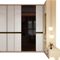 Lins whole house customized flat door wardrobe modern minimalist furniture master bedroom dressing room overall design renderings