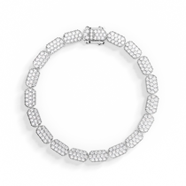 Same style as Yang Zi]APM pavé exquisite silver bracelet personalized design fashion jewelry hand jewelry birthday gift