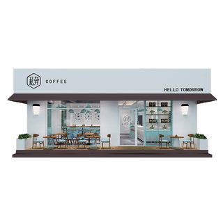 Brand customization cafe milk tea bakery dessert simple meal shop shop door decoration design renderings construction drawings