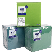 duni German original imported napkins black red green color paper towels western dining table paper blue mouth cloth