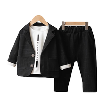 Boys dress summer suit 2022 new baby clothes childrens British style childrens suit three-piece suit