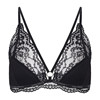 Front button hollow lace back push-up bra for women