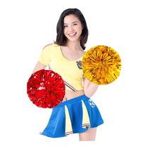 Flower Ball Cheerleaders Hold Flower Balls Cheerleaders Hold Flower Ball Props Primary School Students Cheerleading Dance Performance Competition