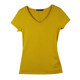 Pure cotton short-sleeved T-shirt for women V-neck solid color half-sleeved base shirt