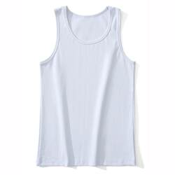 American-style vest heavy-threaded tight-fitting training sports muscle fitness bottoming waistcoat men's white summer