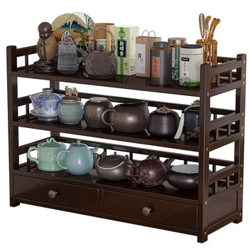 Desktop teacup storage shelf small antique rack