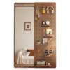 Sanmeng antique solid wood sliding hole board dressing mirror