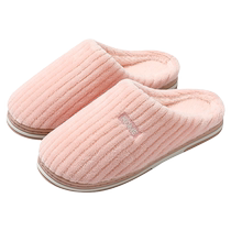 Cotton slippers for women winter indoor home plush warm thick-soled outer wear home non-slip couple cotton slippers for men autumn and winter
