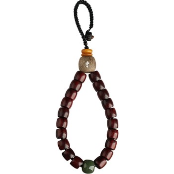 Mijing small leaf rosewood animal year key pendant