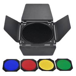 Godox DB04 four-leaf baffle color filter contour light honeycomb standard cover large honeycomb flash light always on light anchor hair atmosphere light studio portrait gourmet four-page baffle light effect accessories