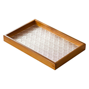 Eleven-dimensional square crabapple pattern tea plate