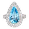 18K gold sapphire ring exquisite gift