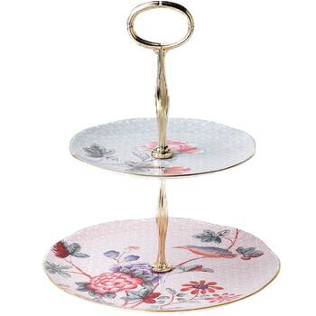Wedgwood rhododendron double layer cake stand plate
