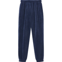 Three-gun pajama pants for women in winter plus velvet and thickened high-waisted velvet feel Morandi womens casual warm pants pajamas