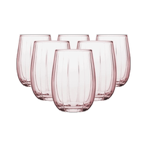 (Self-operated) Pasha Paqi imported glass water cup milk cup cold water cup juice cup set cup holder color