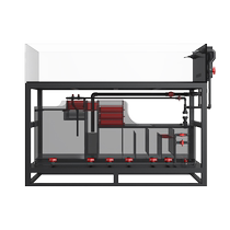 Old Fisherman 2024 new industrial style native stream tank bottom filter fish tank complete set of landscaping aquatic plants ultra-white aquarium