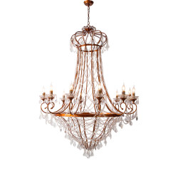 Decorative Chandelier for American-Style Duplex Living Room, French-Style Villa, Open-Air Lobby, Staircase, Vintage Crystal Lamp
