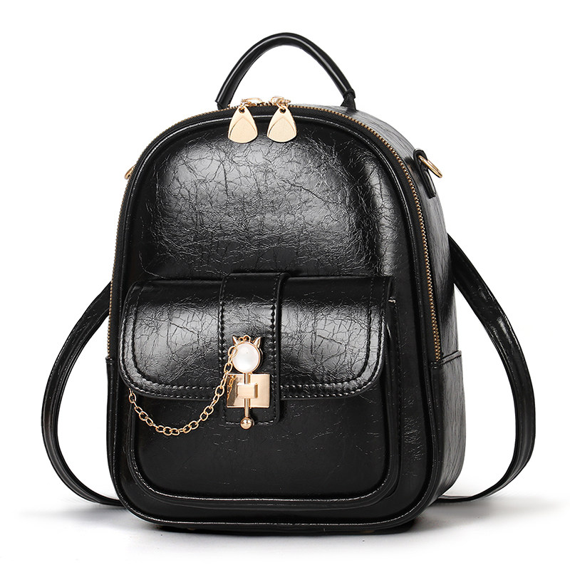 Simple soft leather backpack, versatile commuter backpack
