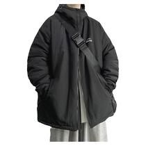 Hooded cotton-padded jacket for men in winter 2023 new loose Jinjiang thickened cotton-padded jacket trendy brand work clothes cotton-padded jacket