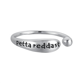Sterling silver tail ring everything will be alright silver ring